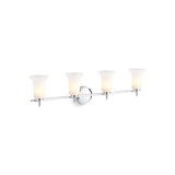 Bellera Four-light sconce with frosted shades