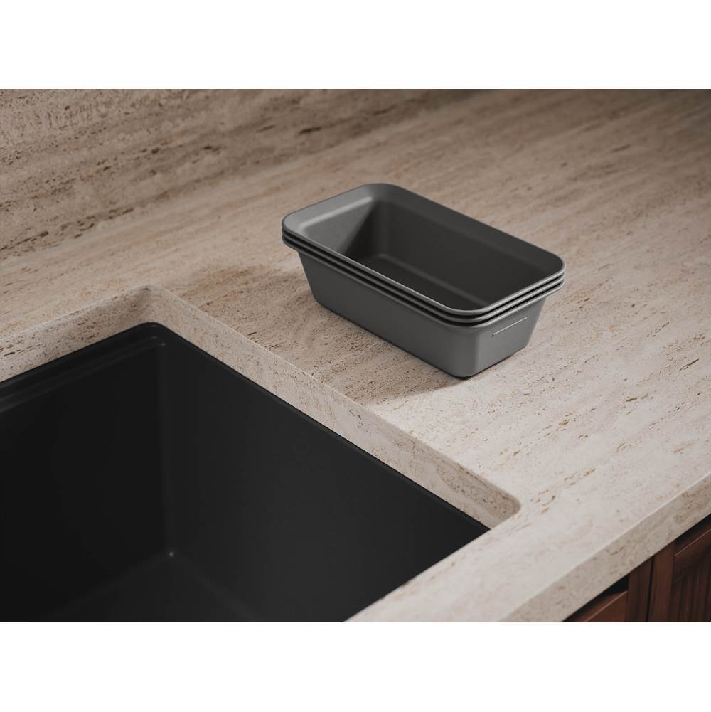Three-piece workstation prep bowl set