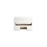 MaxstowE 30'' wall-hung bathroom vanity cabinet with sink and quartz top