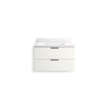 MaxstowE 30'' wall-hung bathroom vanity cabinet with sink and quartz top