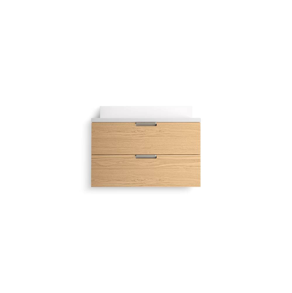 MaxstowE 30'' wall-hung bathroom vanity cabinet with sink and quartz top