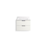MaxstowE 24'' wall-hung bathroom vanity cabinet with sink and quartz top
