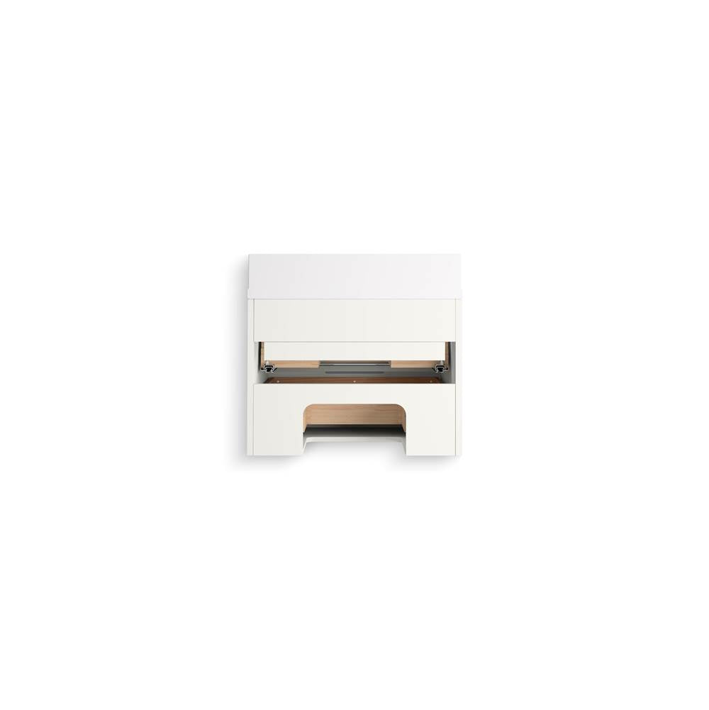 MaxstowE 24'' wall-hung bathroom vanity cabinet with sink and quartz top