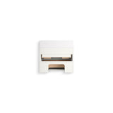 MaxstowE 24'' wall-hung bathroom vanity cabinet with sink and quartz top
