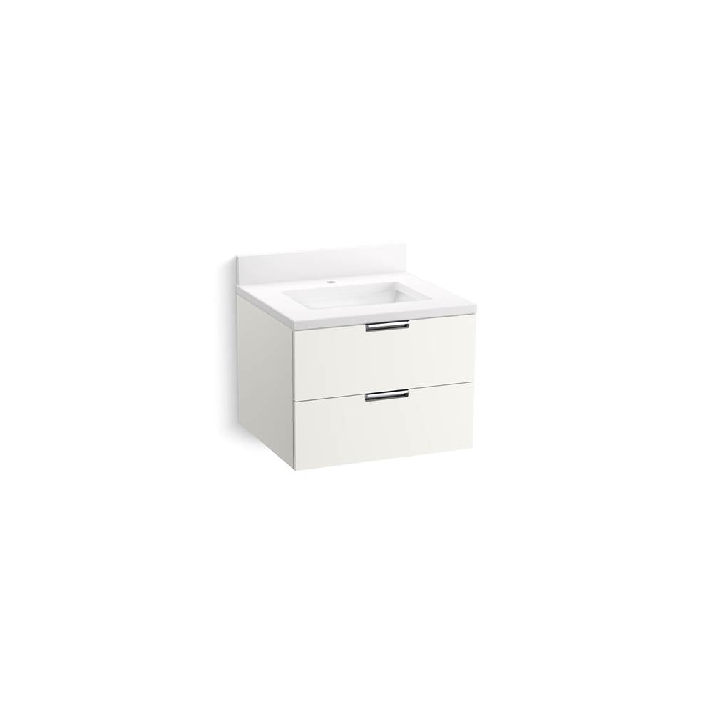 Kohler - MaxstowE 24'' wall-hung bathroom vanity cabinet with sink and quartz top - White