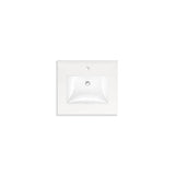 MaxstowE 24'' wall-hung bathroom vanity cabinet with sink and quartz top