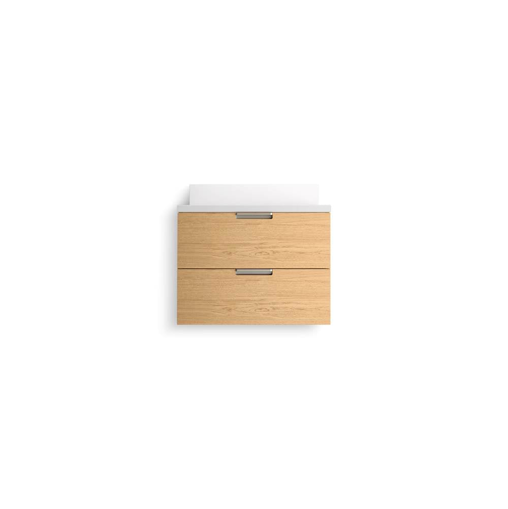 MaxstowE 24'' wall-hung bathroom vanity cabinet with sink and quartz top