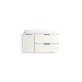 MaxstowE 36'' wall-hung bathroom vanity cabinet with sink and quartz top