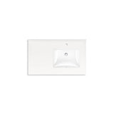 MaxstowE 36'' wall-hung bathroom vanity cabinet with sink and quartz top