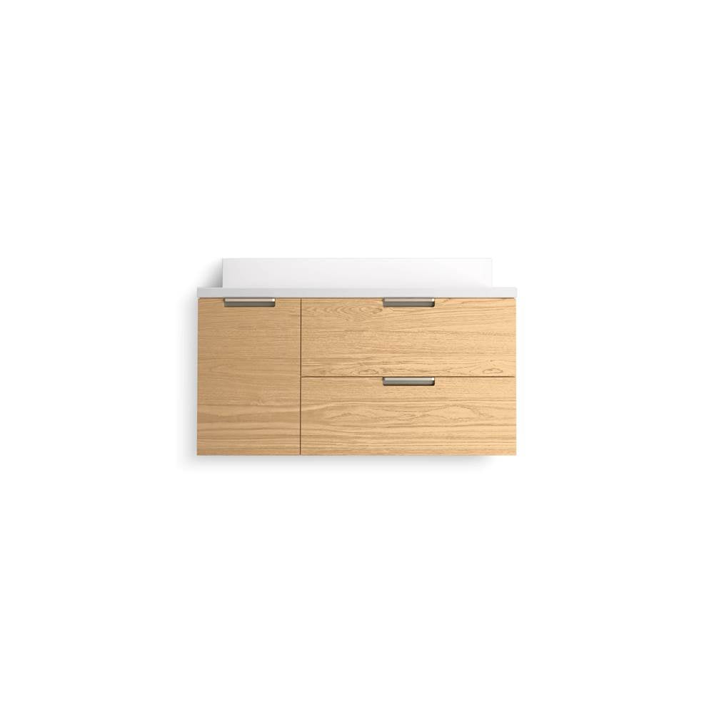 MaxstowE 36'' wall-hung bathroom vanity cabinet with sink and quartz top