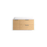 MaxstowE 36'' wall-hung bathroom vanity cabinet with sink and quartz top