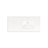 MaxstowE 48'' wall-hung bathroom vanity cabinet with sink and quartz top