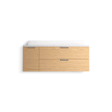 MaxstowE 48'' wall-hung bathroom vanity cabinet with sink and quartz top