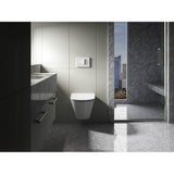 Brazn Wall-hung round-front toilet, dual-flush
