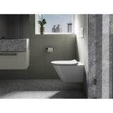 Brazn Wall-hung round-front toilet, dual-flush