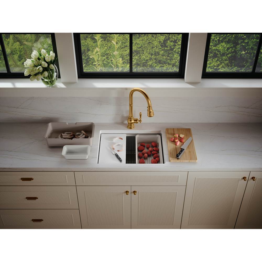 Strive 23'' undermount single-bowl workstation kitchen sink