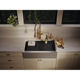 Strive 35-1/2'' undermount double-bowl farmhouse workstation kitchen sink