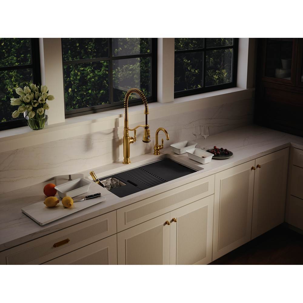 Strive 32'' undermount double-bowl workstation kitchen sink