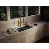 Strive 32'' undermount double-bowl workstation kitchen sink
