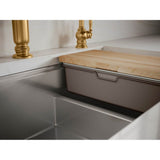 Strive 35-1/2'' undermount double-bowl farmhouse workstation kitchen sink