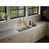 Strive 32'' undermount double-bowl workstation kitchen sink