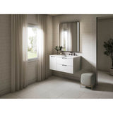 MaxstowE 36'' wall-hung bathroom vanity cabinet with sink and quartz top