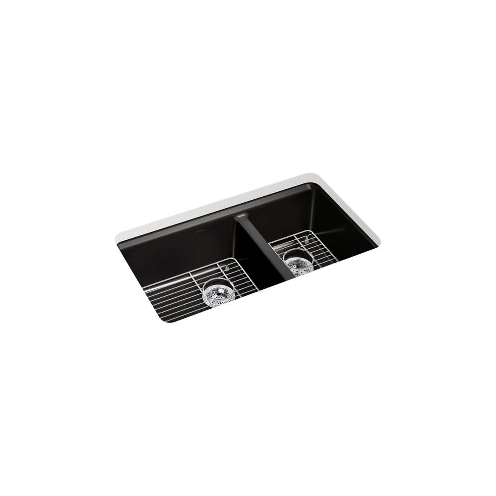 Riverby 33'' undermount double-bowl kitchen sink