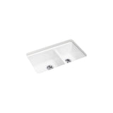 Kohler - Riverby 33'' undermount double-bowl kitchen sink - White