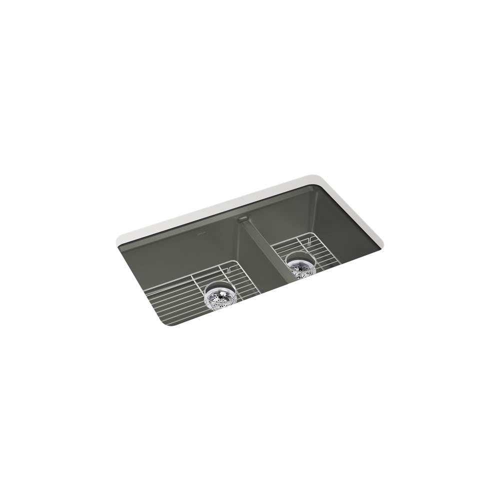 Riverby 33'' undermount double-bowl kitchen sink