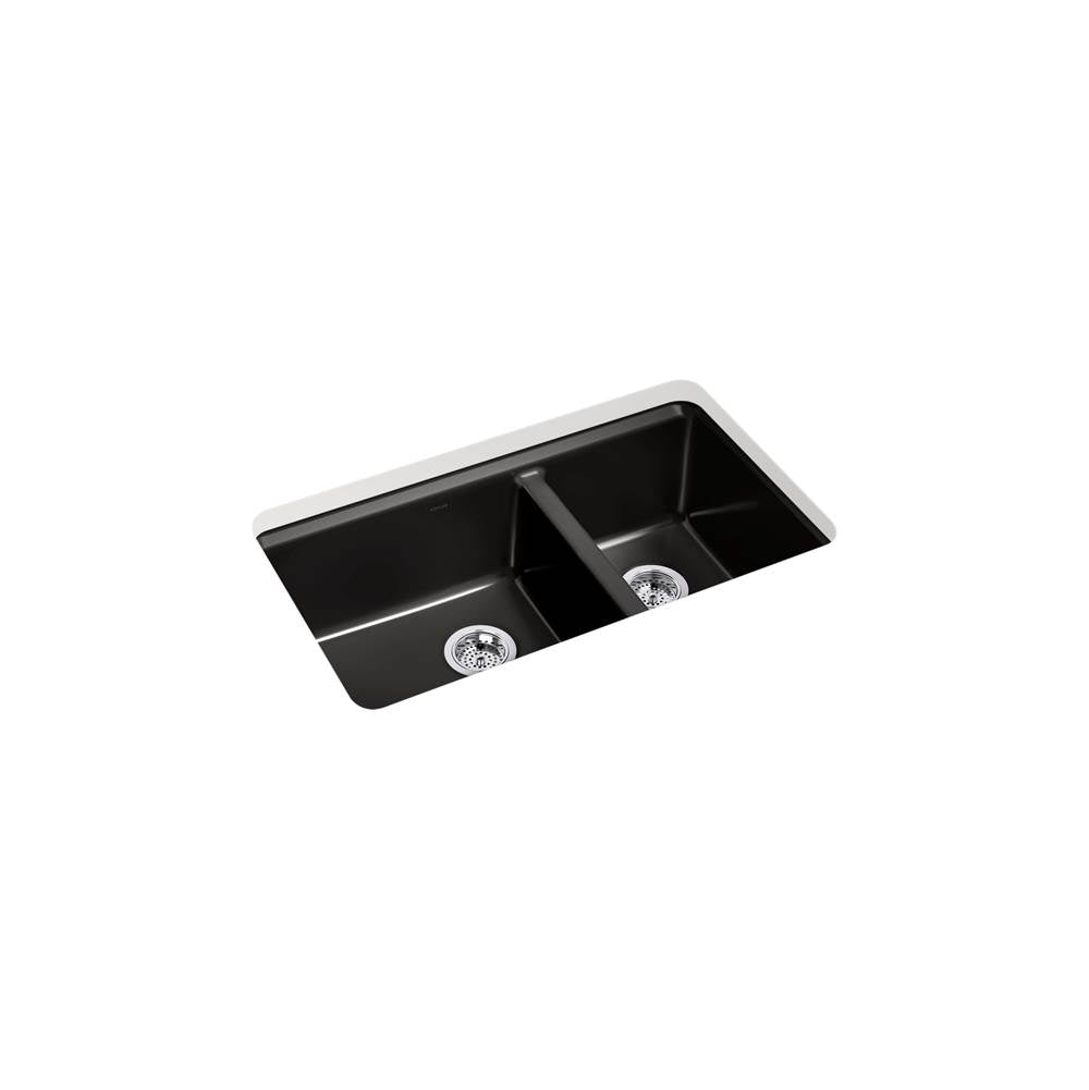 Riverby 33'' undermount double-bowl workstation kitchen sink
