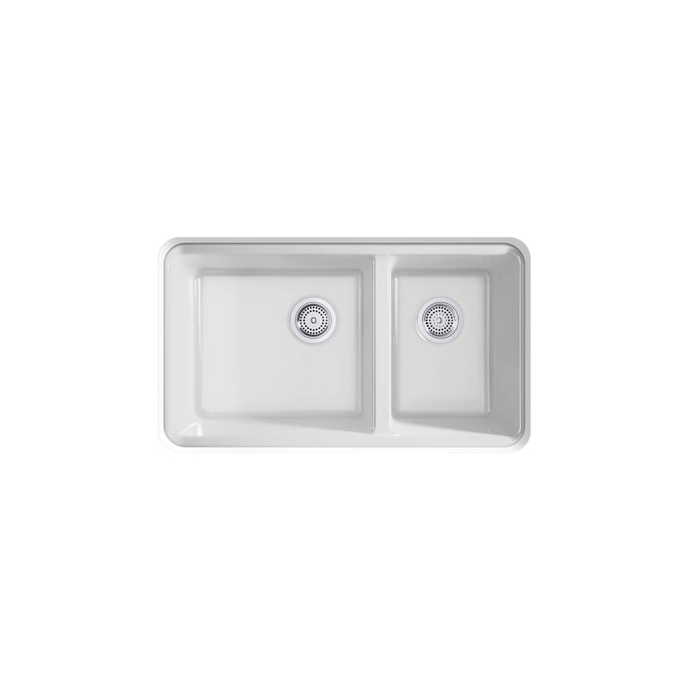 Riverby 33'' undermount double-bowl kitchen sink