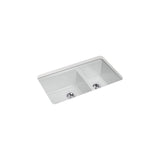 Kohler - Riverby 33'' undermount double-bowl kitchen sink - Ice Grey