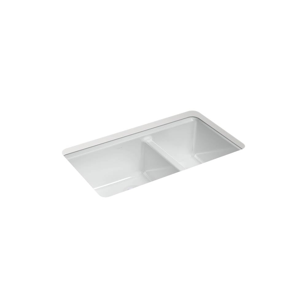 Riverby 33'' undermount double-bowl workstation kitchen sink