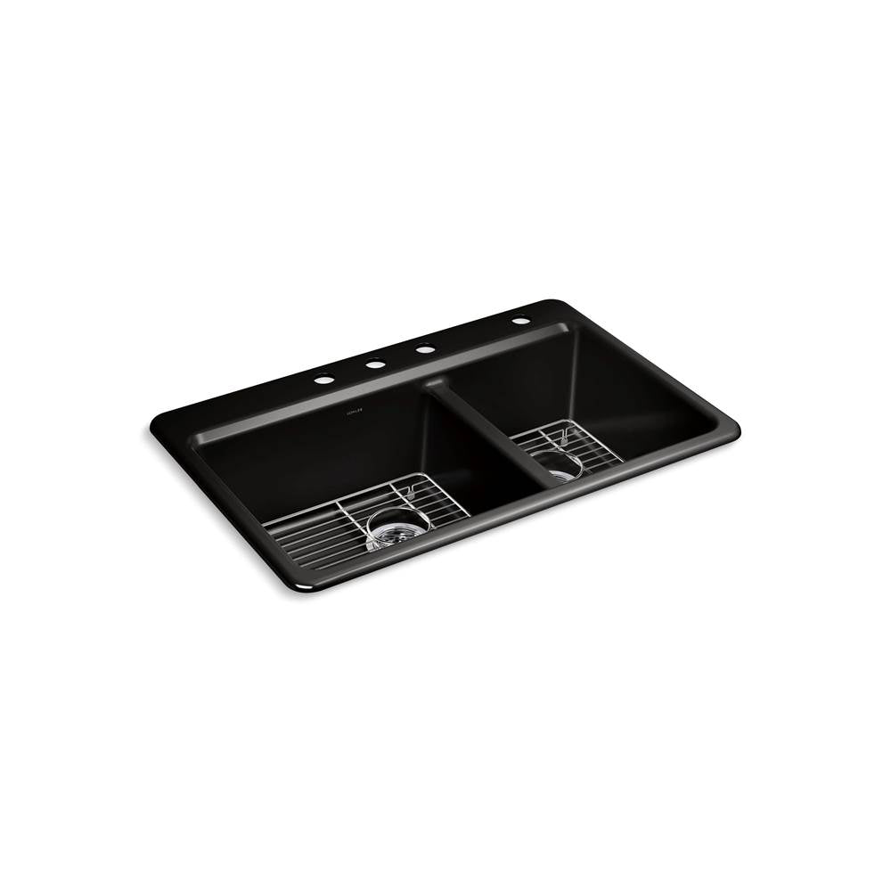 Riverby 33'' top-mount double-bowl kitchen sink