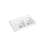 Riverby 33'' top-mount double-bowl kitchen sink