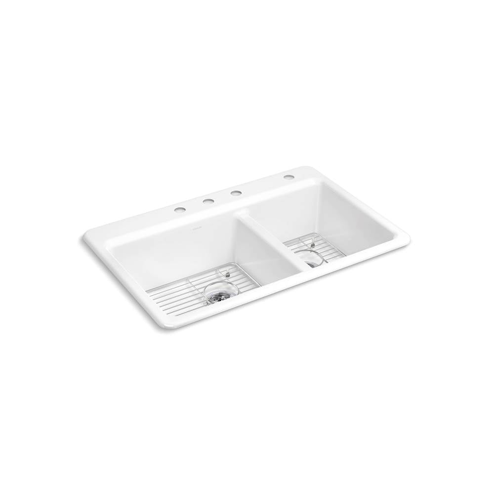 Riverby 33'' top-mount double-bowl kitchen sink