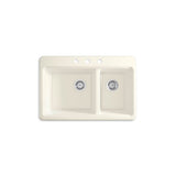 Riverby 33'' top-mount double-bowl kitchen sink