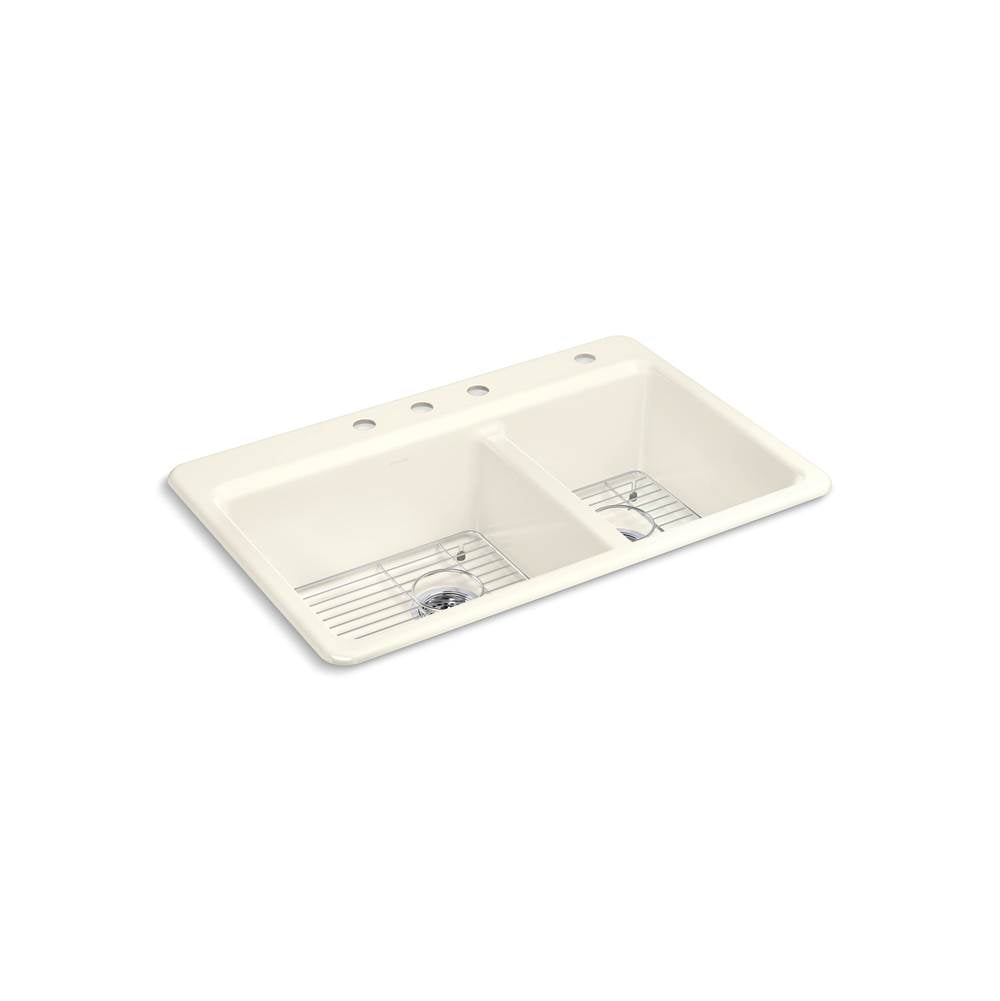 Riverby 33'' top-mount double-bowl kitchen sink