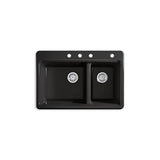 Riverby 33'' top-mount double-bowl kitchen sink