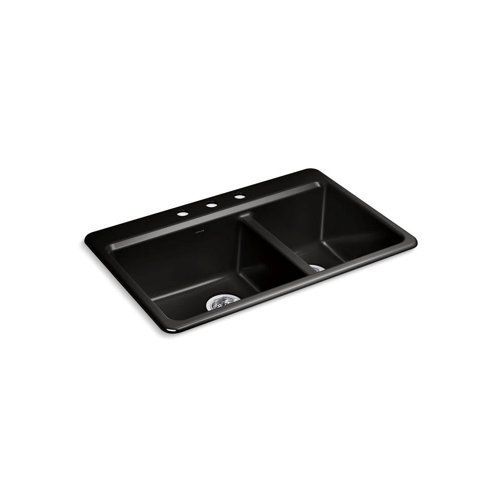 Riverby 33'' top-mount double-bowl kitchen sink