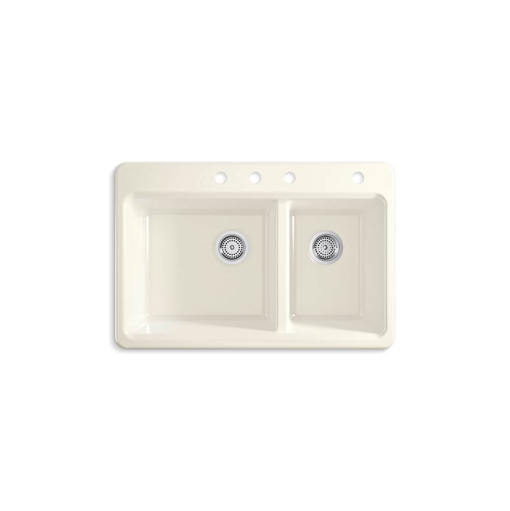 Riverby 33'' top-mount double-bowl kitchen sink