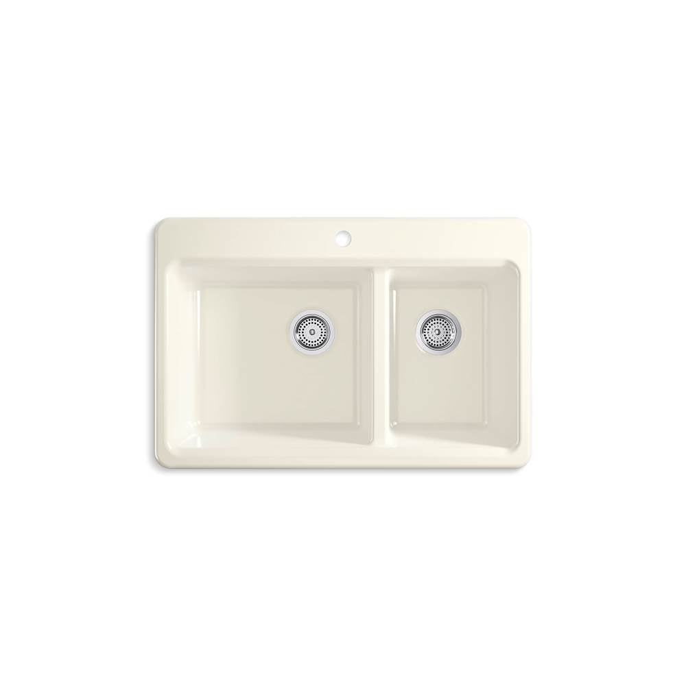 Riverby 33'' top-mount double-bowl kitchen sink