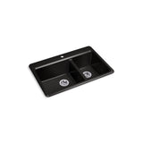 Kohler - Riverby 33'' top-mount double-bowl kitchen sink - Black