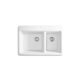 Riverby 33'' top-mount double-bowl kitchen sink