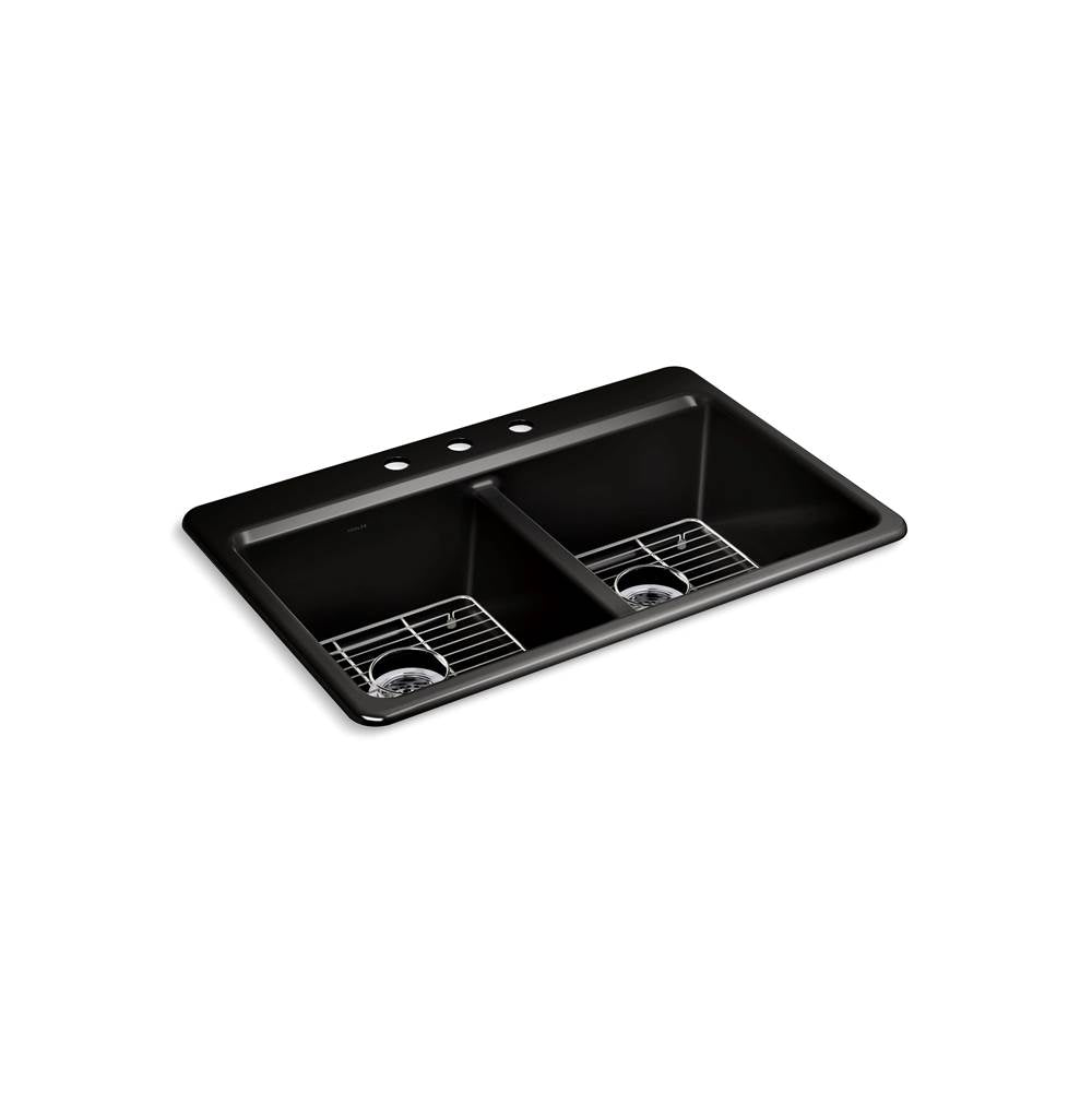 Riverby 33'' top-mount double-bowl kitchen sink