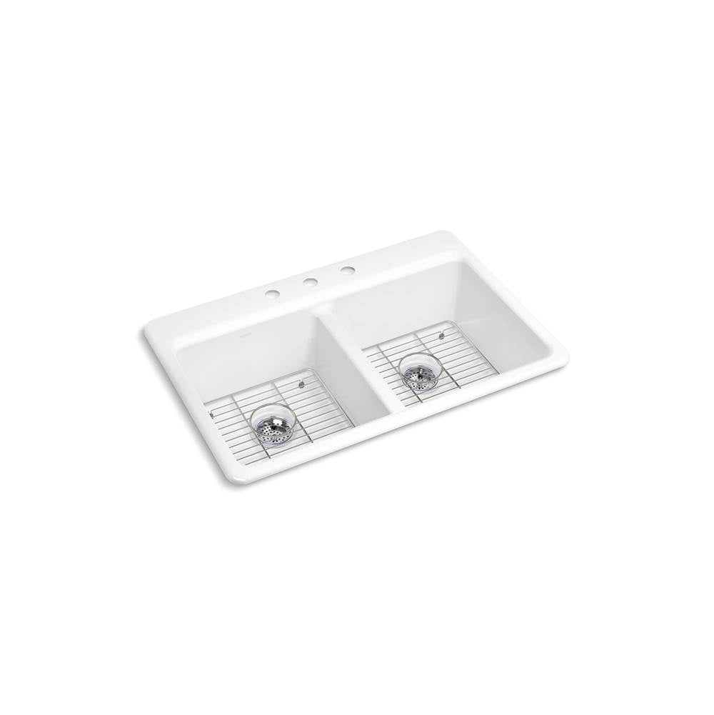 Riverby 33'' top-mount double-bowl kitchen sink