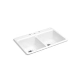 Riverby 33'' top-mount double-bowl kitchen sink