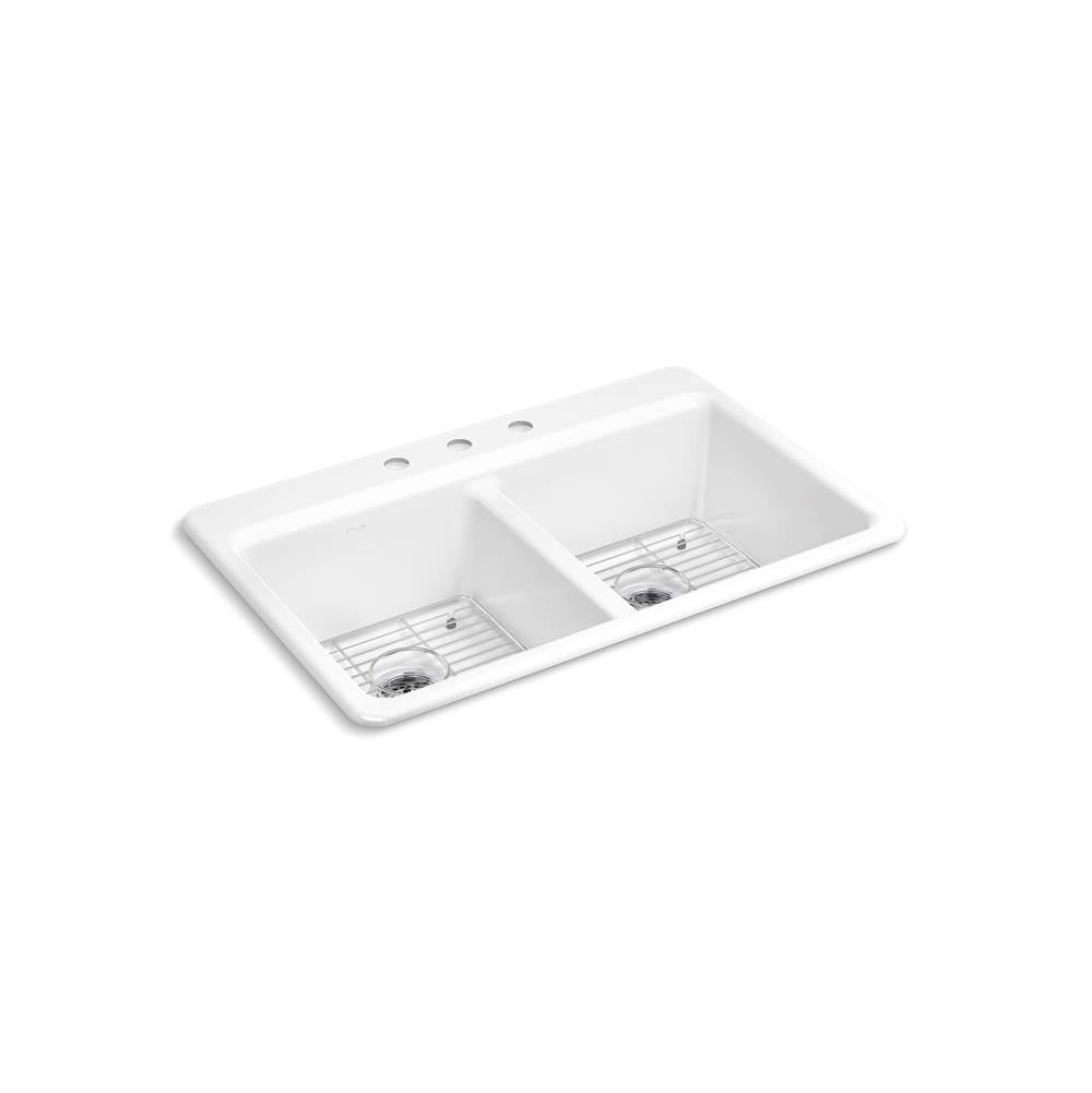 Riverby 33'' top-mount double-bowl kitchen sink