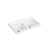 Riverby 33'' top-mount double-bowl kitchen sink