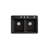 Riverby 33'' top-mount double-bowl kitchen sink